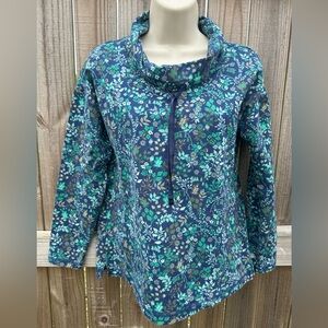 T by Talbots Cowl Neck Floral Pullover Sweatshirt - Women’s Small Petite
